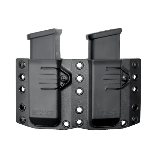 Bravo Concealment 3.0 Double Magazine Pouch - Medium: Glock 43X, 48,(MOS) / Sig P365 (XL) / Taurus G2c / Hellcat / 1.50"