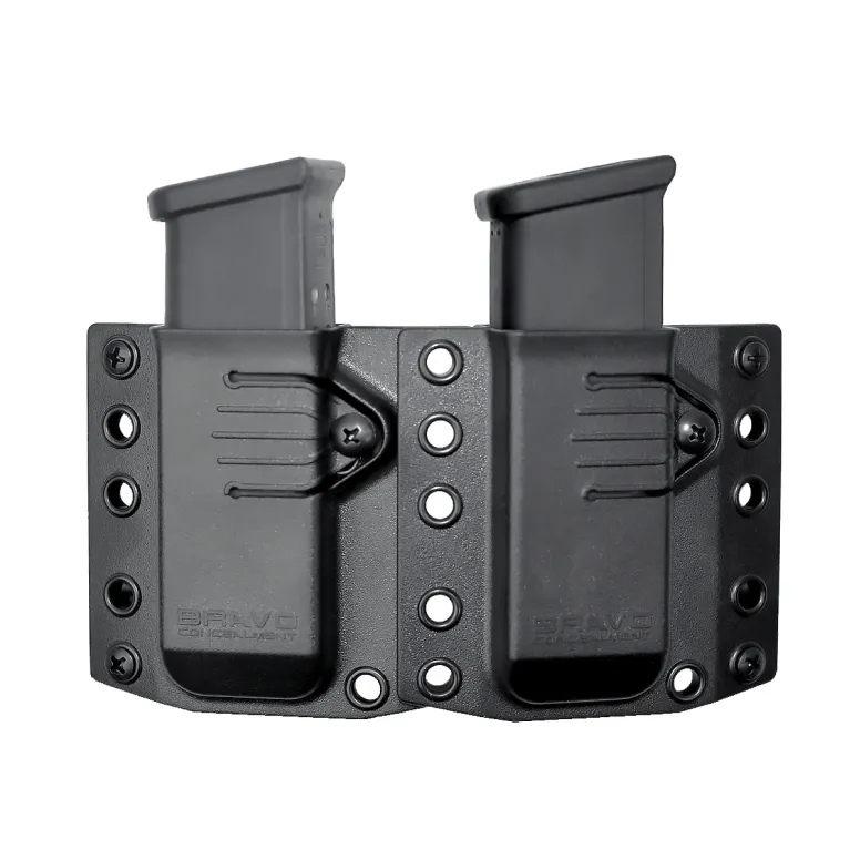 Bravo Concealment 3.0 Double Magazine Pouch - Medium: Glock 43X, 48,(MOS) / Sig P365 (XL) / Taurus G2c / Hellcat / 1.50"
