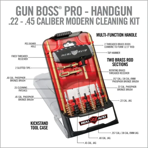 Κιτ Καθαρισμού Real Avid Gun Boss® Pro - Handgun Cleaning Kit