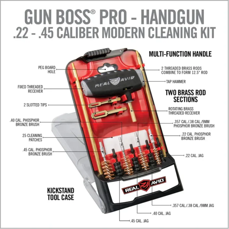 Κιτ Καθαρισμού Real Avid Gun Boss® Pro - Handgun Cleaning Kit