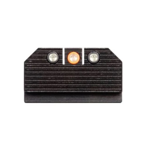Night Fision Optics Ready Stealth Night Sight Set for Glock 17/19/34 - Orange Front Ring, Square Notch Black Rear Rings