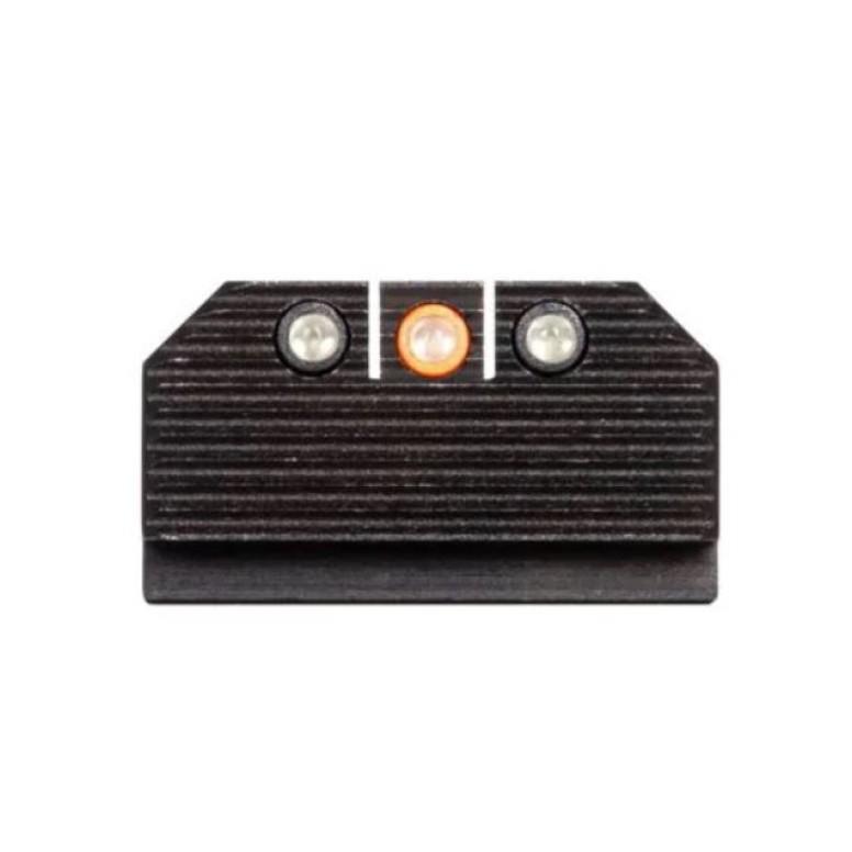 Night Fision Optics Ready Stealth Night Sight Set for Glock 43/43x - Orange Front Ring, Square Notch Black Rear Rings