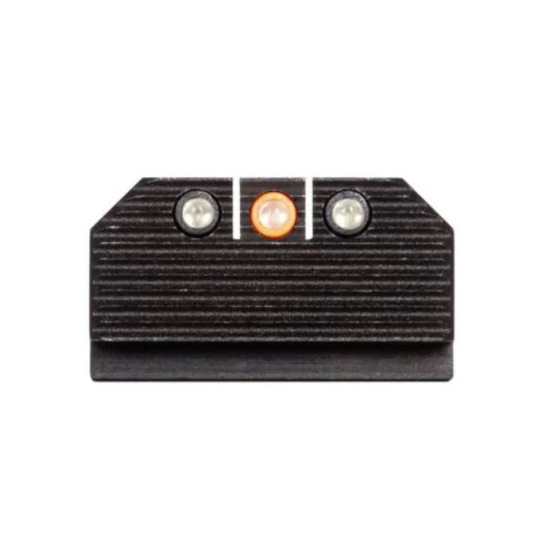 Night Fision Optics Ready Stealth Night Sight Set for Glock 17/19/34 - Orange Front Ring, Square Notch Black Rear Rings