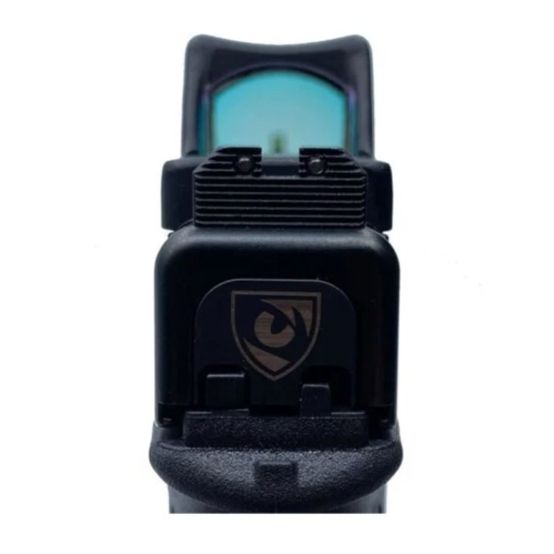 Night Fision Optics Ready Stealth Night Sight Set σκοπευτικά για Glock 19/17/34 - Πορτοκαλί μπροστινό δαχτυλίδι, τετράγωνες εγκοπές μαύροι πίσω δακτύλιοι