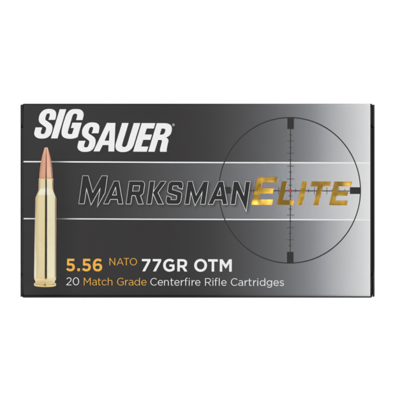 Sig Sauer 5.56X45MM, 77GR, MARKSMAN ELITE, OTM