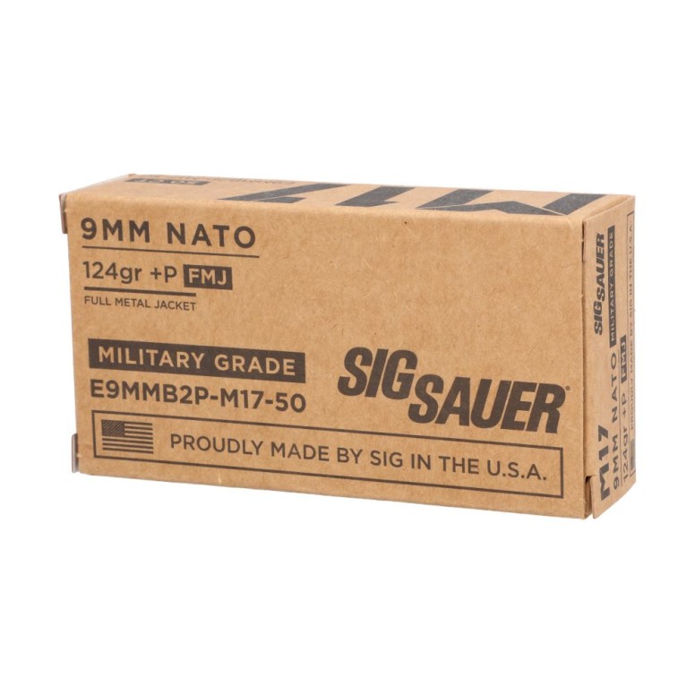 Σφαίρες Sig Sauer 9MM +P, 124GR, ELITE BALL M17, FMJ