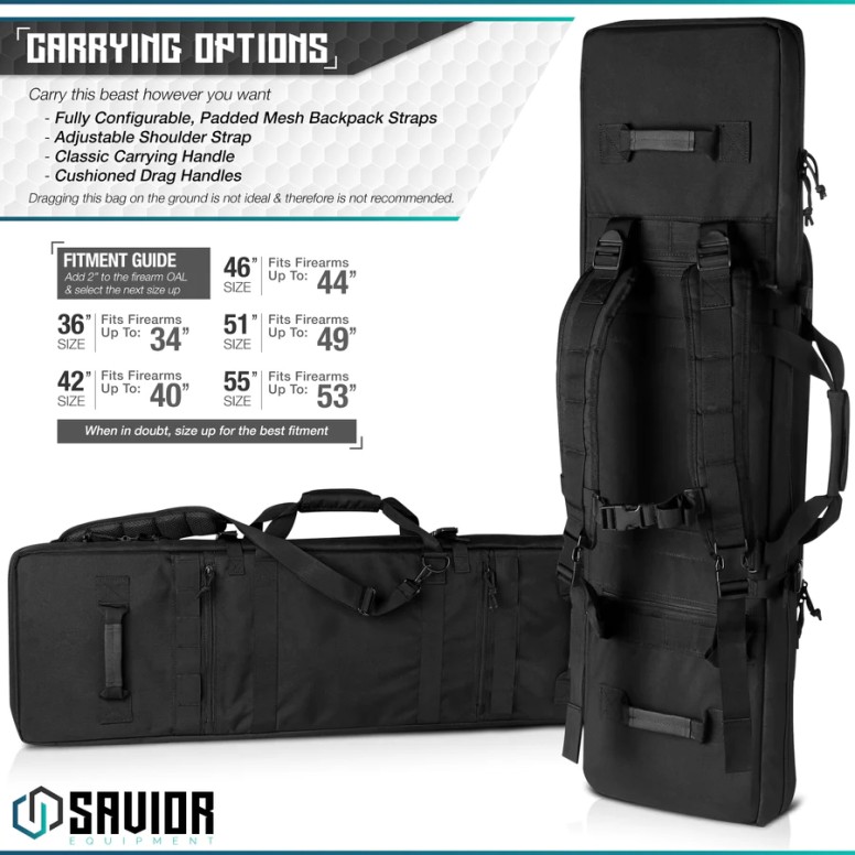 Savior URBAN WARFARE - 36" rifle bag - Black