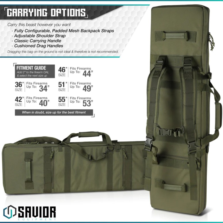 Savior URBAN WARFARE - 36" rifle bag - OD Green