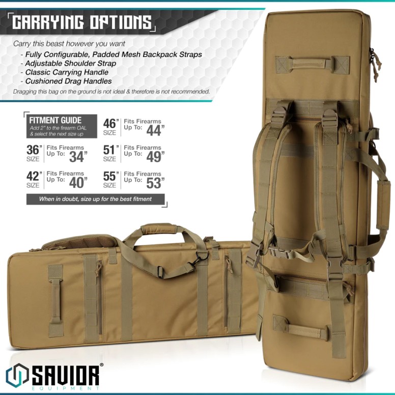 Savior URBAN WARFARE - 36" rifle bag - Tan