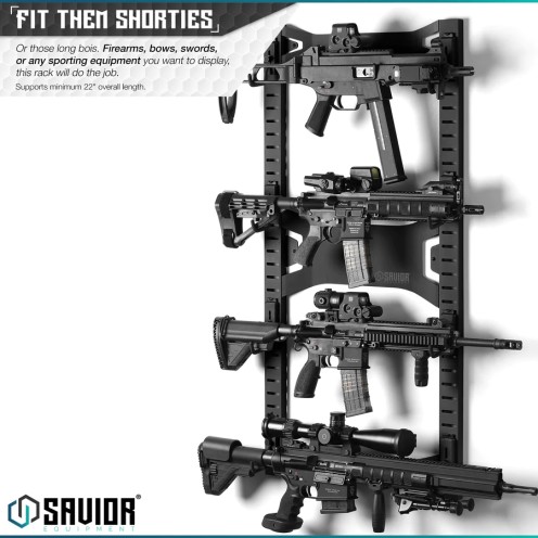 Savior HORIZONTAL WALL RACK W/ 10 HOOKS