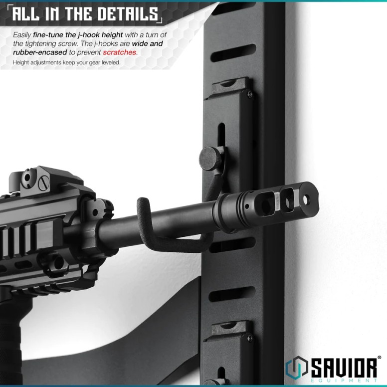 Savior HORIZONTAL WALL RACK W/ 10 HOOKS