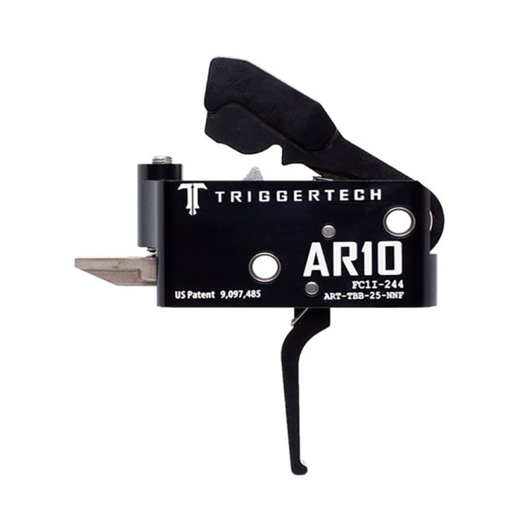 Triggertech AR10 - Black Flat, Adaptable 2.5-5Lbs, Single-Stage