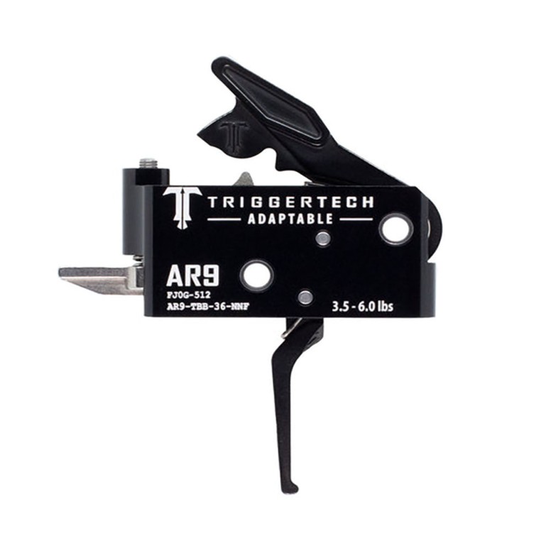 Triggertech AR9 - Black Flat, Adaptable 3.5-6Lbs, Single-Stage
