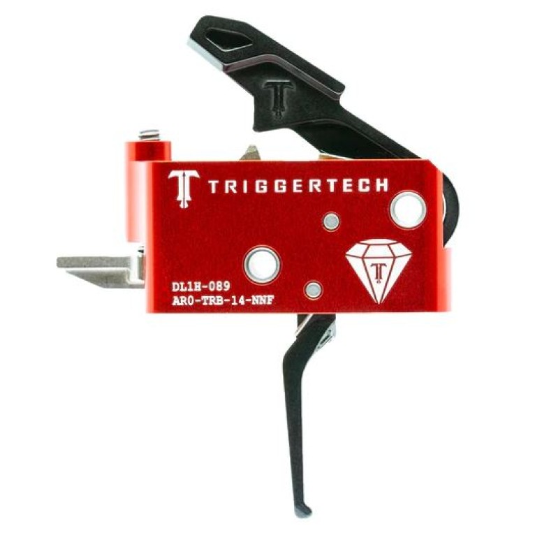 Triggertech AR15 - Diamond Black Flat, Adaptable 1.5-4Lbs, Two Stage