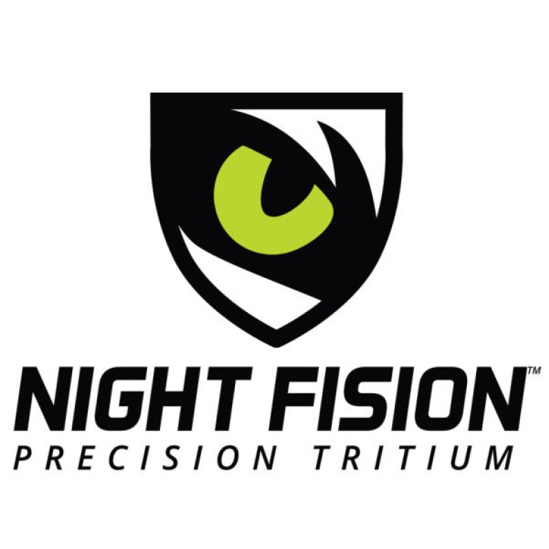 Night Fision Optics Ready Stealth Series Night Sight Set with Serrated Front + Serrated “Square” Rear Orange Front Ring with Domed Lens & Green Tritium + Black Rear Rings with Domed Lenses & Green Tritium - RMR, or similar 