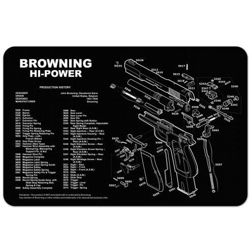 TekMat Browning Hi-Power πατάκι καθαρισμού