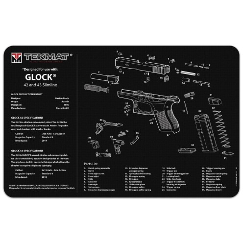 TekMat Glock 42-43 πατάκι καθαρισμού