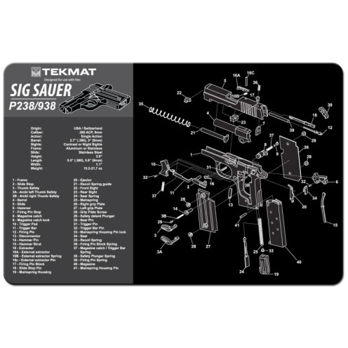 TekMat Sig Sauer P238/938 πατάκι καθαρισμού