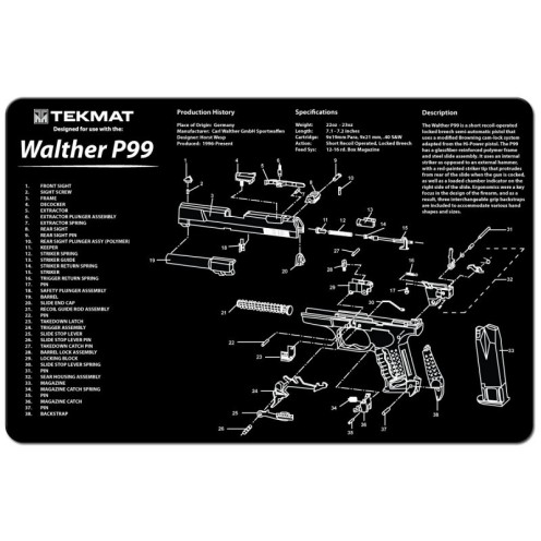 TekMat Walther P99 πατάκι καθαρισμού