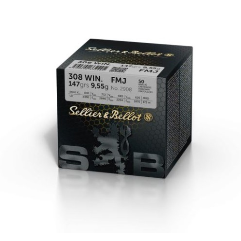 Σφαίρες Sellier Bellot 308 WIN. FMJ 147grs