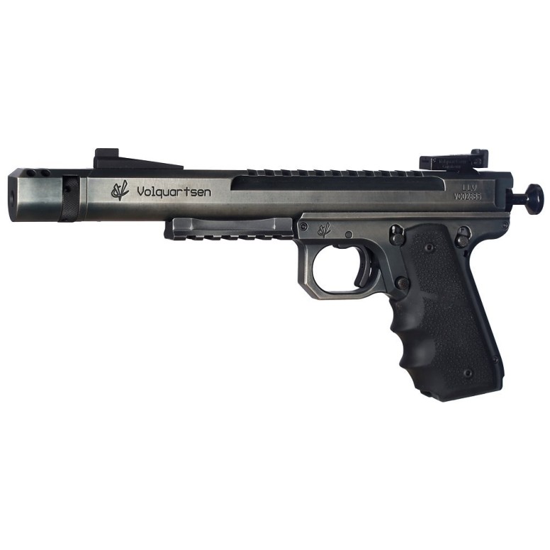 Volquartsen Scorpion, Battleworn, 6" Upper with 1911 Style Target Frame, Fiber Optic Sight