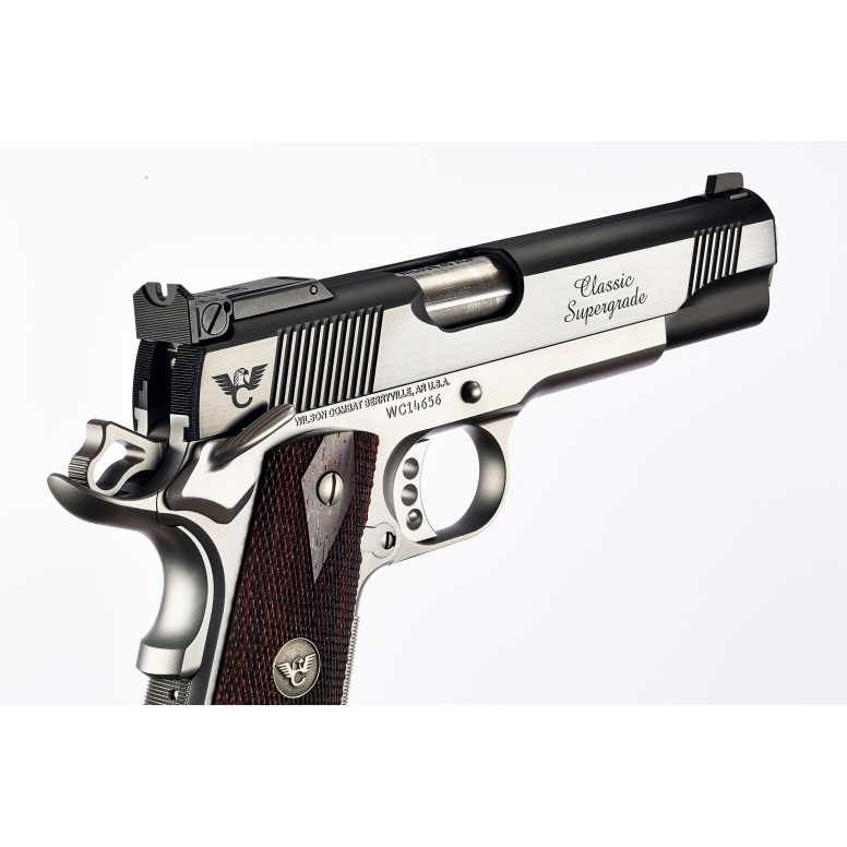 Wilson Combat CA Classic Supergrade, Full-Size 5", Two-Tone (Black Armor-Tuff®/Stainless), .45 ACP