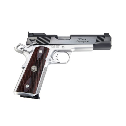 Wilson Combat CA Classic Supergrade, Full-Size 5&quot;, Two-Tone (Black Armor-Tuff®/Stainless), .45 ACP