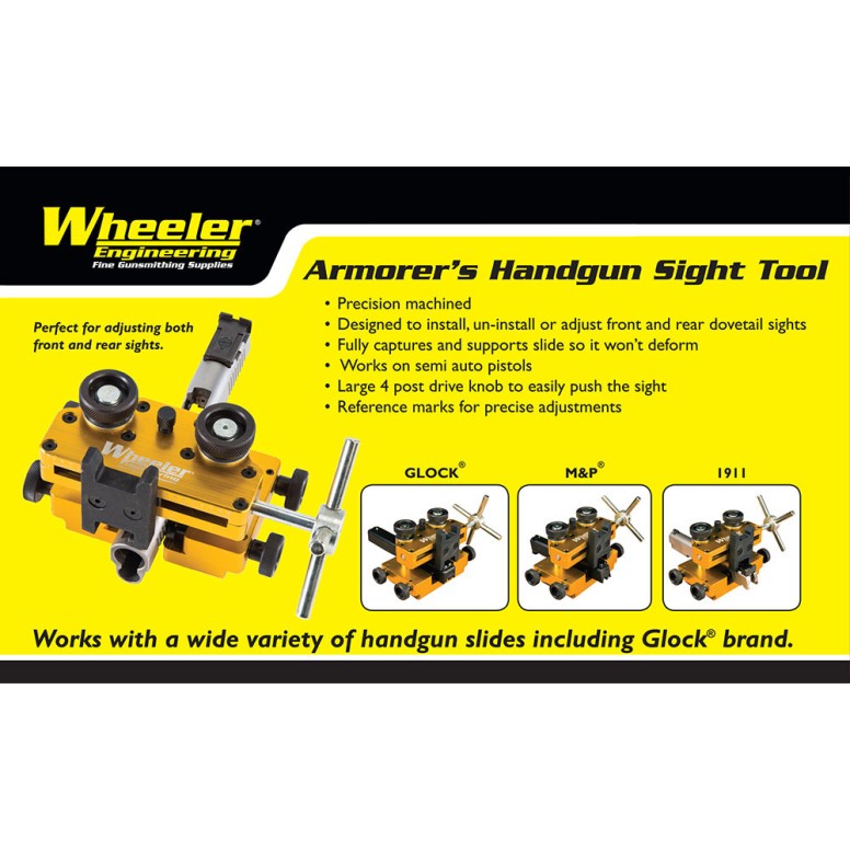 Ρυθμιστής εγκατάστασης & ρύθμισης σκοπευτικών Wheeler Engineering Armorer's Handgun Sight Tool
