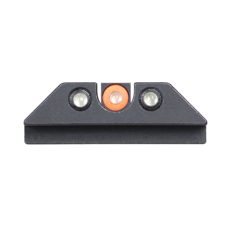 Night Fision Night Sight Set for Glock 17/19/34 - Orange Front Ring, Square Notch Black Rear Rings