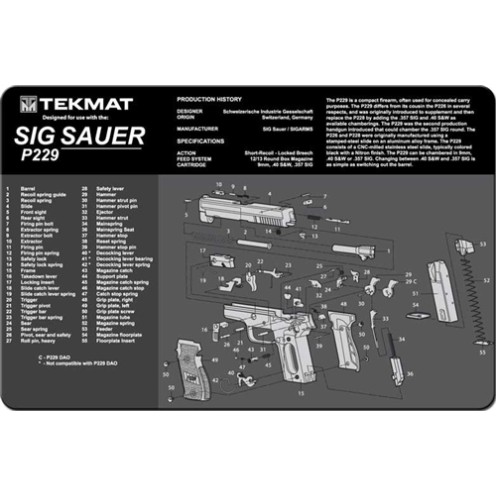 TekMat Sig Sauer P229 πατάκι καθαρισμού