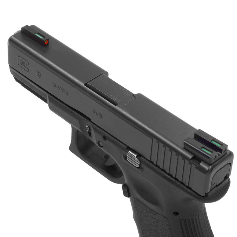 TRUGLO TFX™ PRO TRITIUM/FIBER-OPTIC Day/Night Handgun Sights for Glock® 17 / 19