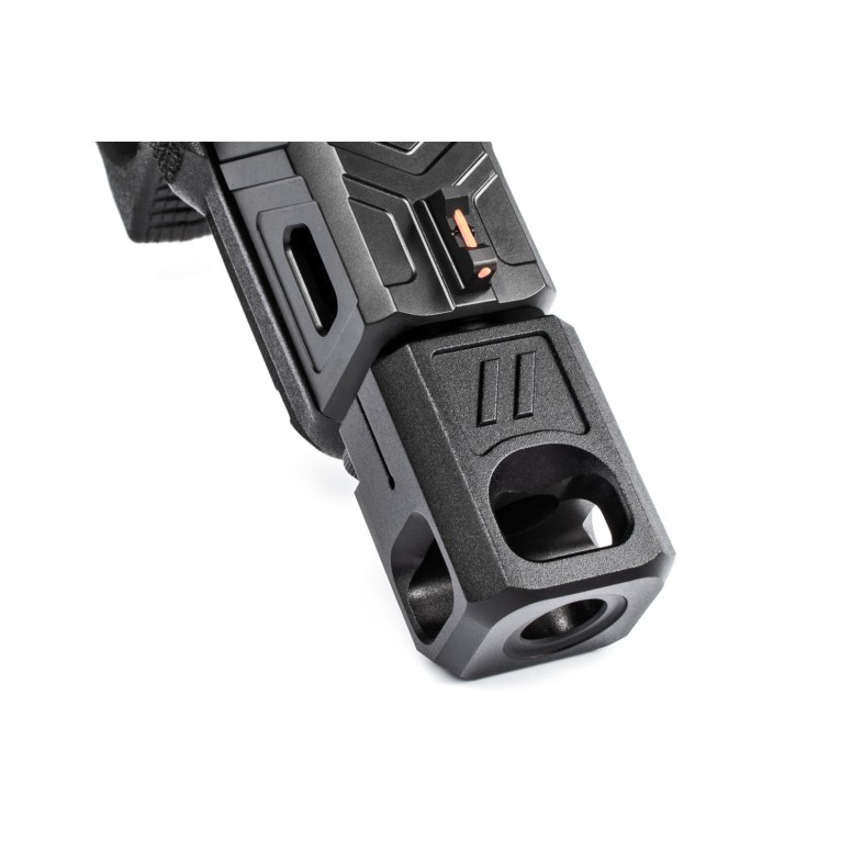 Χαληνωτήριο ZEV PRO COMPENSATOR V2, 1/2X28 σπύρωμα, 9mm, ΜΑΥΡΟ