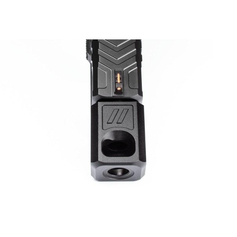 Χαληνωτήριο ZEV PRO COMPENSATOR V2, 1/2X28 σπύρωμα, 9mm, ΜΑΥΡΟ