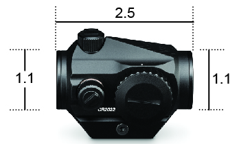 Vortex Crossfire Red Dot Dimensions